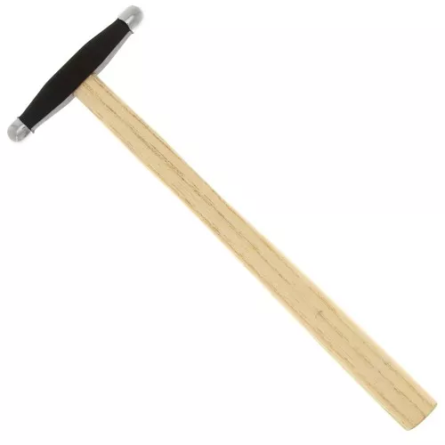Double-headed round hammer for texturing metal x1