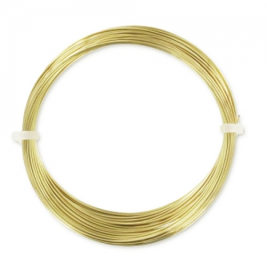 0.6 mm Round Brass Wire, Unfinished, Tarnish-Resistant, 10 m