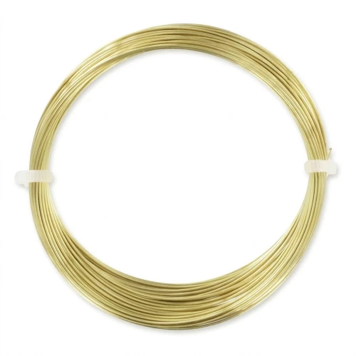 0.6 mm Round Brass Wire, Unfinished, Tarnish-Resistant, 10 m