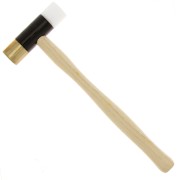 Double-headed nylon and brass hammer x1