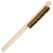 22 mm Brass Wire Brush - 3 Rows - Long, Soft Bristles x1
