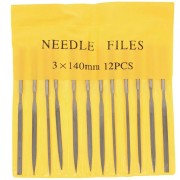 Set of 12 14 cm needle files - Fine and medium grit