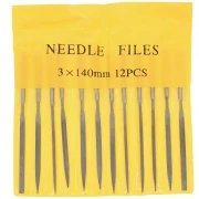 Set of 12 14 cm needle files - Fine and medium grit