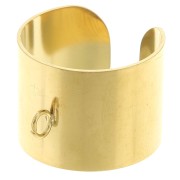 15mm 316L stainless steel Adjustable wide ring - closed ring S52 to 58 - Gold x1|raw }}