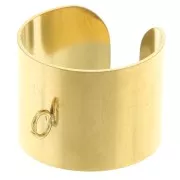 15mm 316L stainless steel Adjustable wide ring - closed ring S52 to 58 - Gold x1