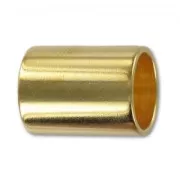 12x16mm slip bead for 10mm cord fine Gold plated x1