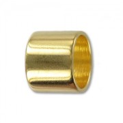 12x10mm slip bead for 10mm cord fine gold plated x1