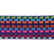Braided ribbon 20 mm Multi Violet x 3m