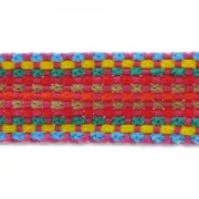 Braided ribbon 20 mm Multi Pink x 3m