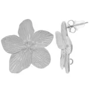 24mm 304L stainless steel Cherry blossom earstuds - open ring x2