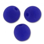 Round beads 4mm Neon Dark Blue Mat x50