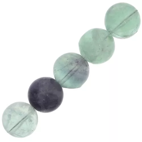 Beads round beads 10 mm Fluorite x5