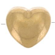 Heart bead 6.5x6 mm - Gold-plated 304 stainless steel x1