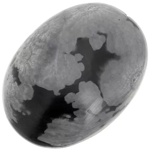 Oval cabochon 18x13mm Snowflake Obsidian