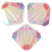 6mm Preciosa bicones - Rondelle Bead - Indian Pink AB 2X x12