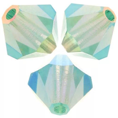 6mm Preciosa bicones - Rondelle Bead - Caribbean Sea AB 2X x12