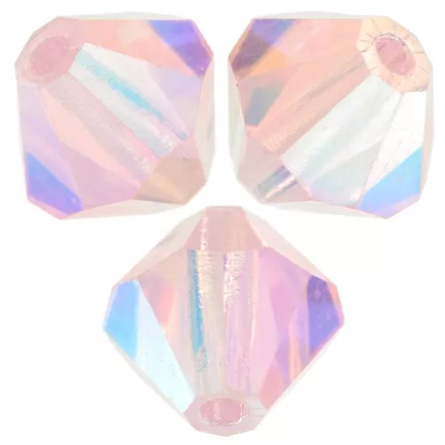 6mm Preciosa bicones - Rondelle Bead - Pink Sapphire AB 2X x12