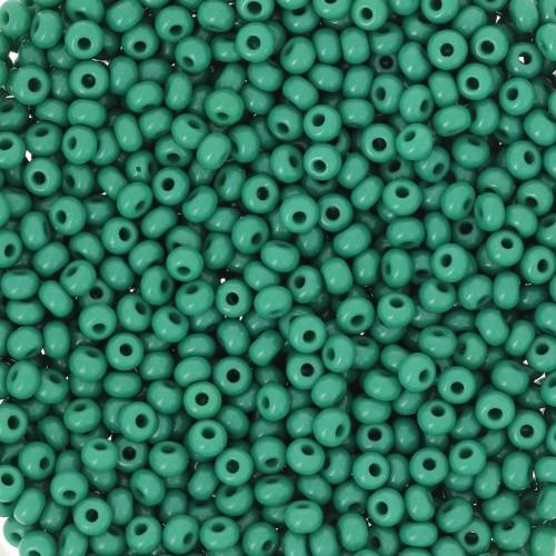 Preciosa Seed Beads 11/0 2 mm - Opaque Dark Green x 20 g
