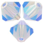 6mm Preciosa bicones - Rondelle Bead - Light Sapphire AB 2X x12