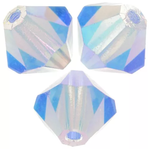 6mm Preciosa bicones - Rondelle Bead - Light Sapphire AB 2X x12