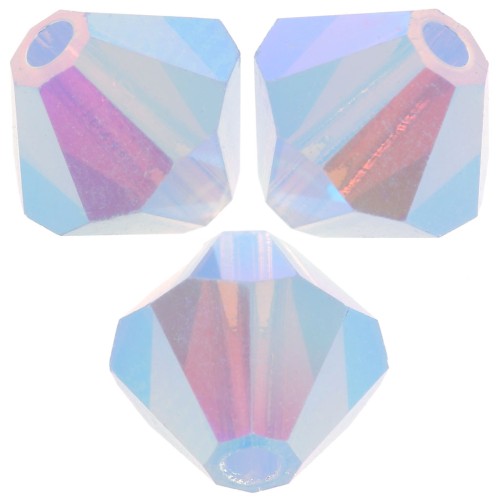 6mm Preciosa bicones - Rondelle Bead - Light Sapphire Opal AB 2X x12