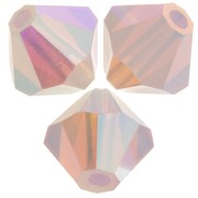 6mm Preciosa bicones - Rondelle Bead - Rose Opal AB 2X x12