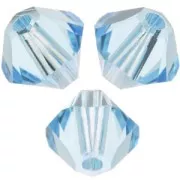 PureCrystal 5328 Crystal Bicones 4mm Aquamarine x50