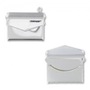 Enveloppe pendant 18x21,5 mm silver tone x1