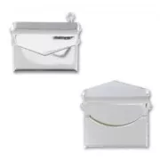 Enveloppe pendant 18x21,5 mm silver tone x1