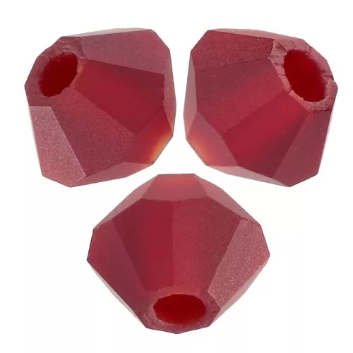 3mm Preciosa Crystal Bicones - Rondelle Bead - Siam Matt x30