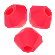 3mm Preciosa Crystal Bicones - Rondelle Bead - Light Siam Matt x30