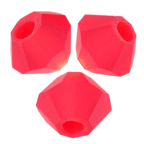 3mm Preciosa Crystal Bicones - Rondelle Bead - Light Siam Matt x30