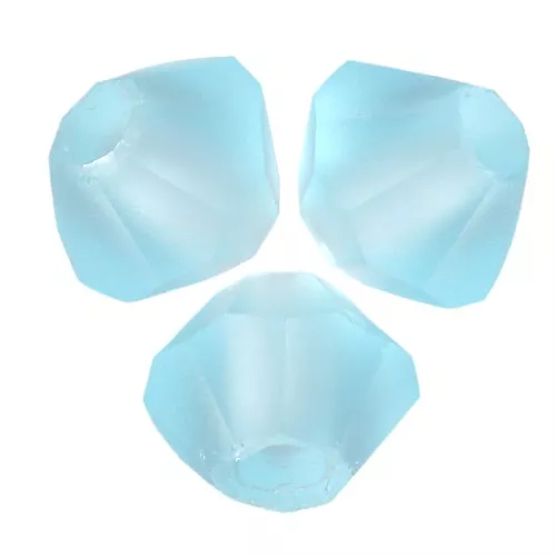 3mm Preciosa Crystal Bicones - Rondelle Bead - Aqua Bohemica Matt x30