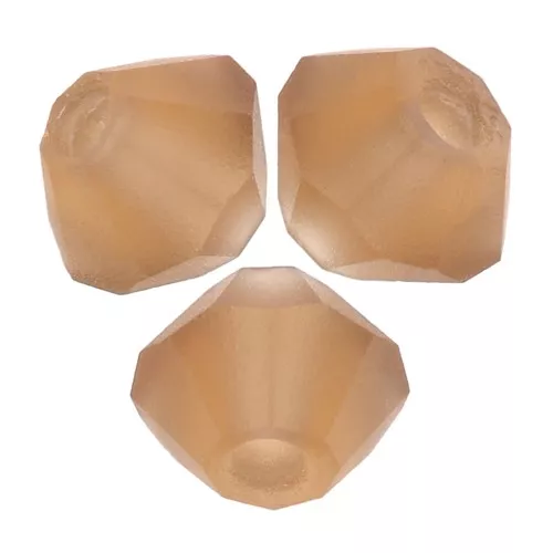 3mm Preciosa Crystal Bicones - Rondelle Bead - Smoked Topaz Matt x30