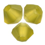 3mm Preciosa Crystal Bicones - Rondelle Bead - Olivine Matt x30|raw }}