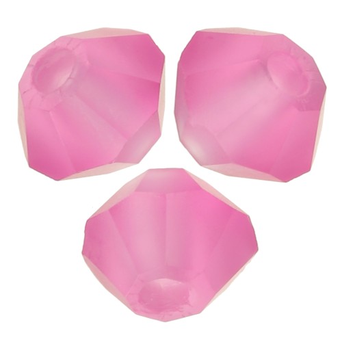 3mm Preciosa Crystal Bicones - Rondelle Bead - Rose Matt x30