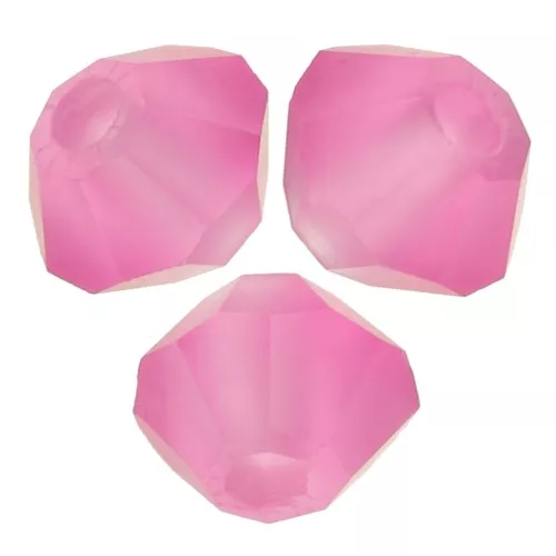 3mm Preciosa Crystal Bicones - Rondelle Bead - Rose Matt x30