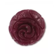 Synthetic round bead 13 mm Plum x1