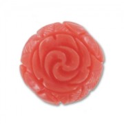 Synthetic round bead 13 mm Peach x1