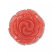 Synthetic round bead 13 mm Peach x1