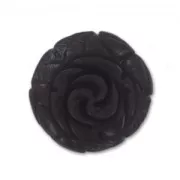 Synthetic round bead 13 mm Black x1