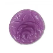 Synthetic round bead 13 mm Mauve x1