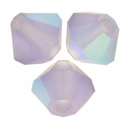 3mm Preciosa Crystal Bicones - Rondelle Bead - Tanzanite AB Matt x30