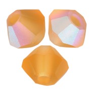 3mm Preciosa Crystal Bicones - Rondelle Bead - Topaz AB Matt x30