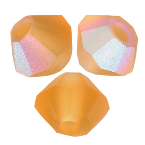 3mm Preciosa Crystal Bicones - Rondelle Bead - Topaz AB Matt x30