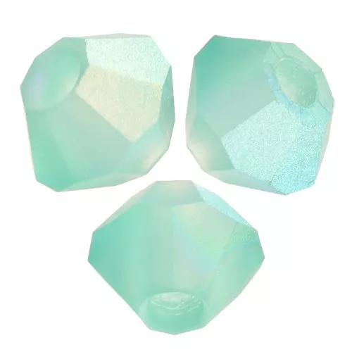 3mm Preciosa Crystal Bicones - Rondelle Bead - Caribbean Sea AB Matt x30