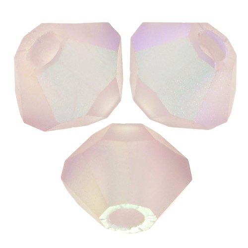 3mm Preciosa Crystal Bicones - Rondelle Bead - Light Amesthyst AB Matt x30