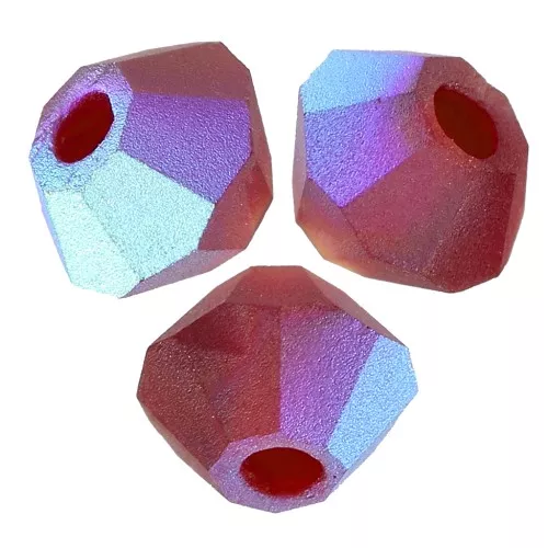 3mm Preciosa Crystal Bicones - Rondelle Bead - Siam AB Matt x30