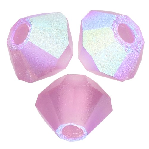 3mm Preciosa Crystal Bicones - Rondelle Bead - Amethyst AB Matt x30