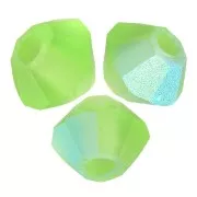 3mm Preciosa Crystal Bicones - Rondelle Bead - Peridot AB Matt x30